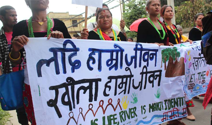 World Indigenous Peoples' Day Observed in Protests in the Streets of Nepal